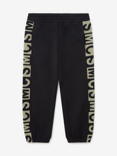 Stella Mccartney Boys Logo Block Joggers In Black