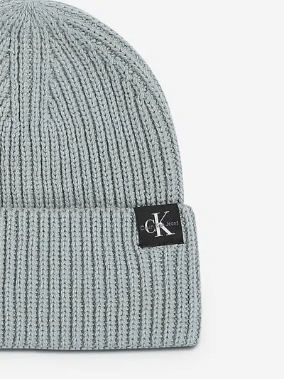 Calvin Klein Jeans Est.1978 Calvin Klein Jeans Kids Monogram Rib Beanie In Green