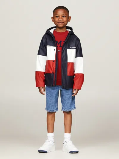 Tommy Hilfiger Kids Colourblock Windbreaker In Multicoloured