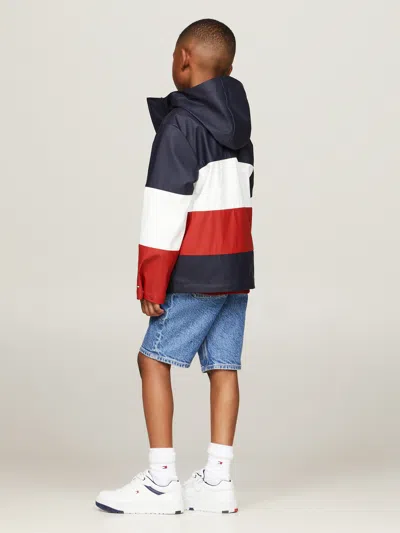 Tommy Hilfiger Kids Colourblock Windbreaker In Multicoloured