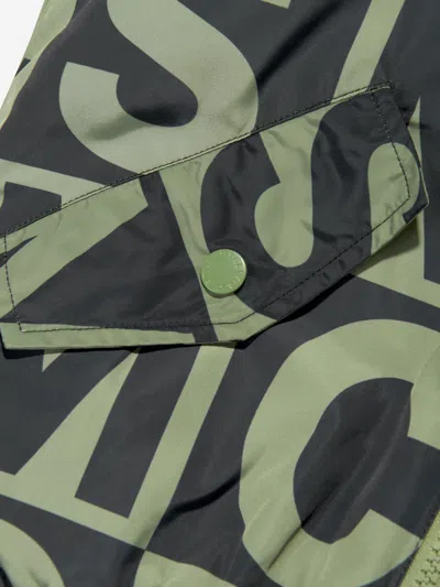 Stella Mccartney Boys Logo Block Jacket In Green