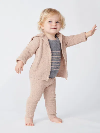 7am Enfant Baby Fuzzy Leggings In Beige