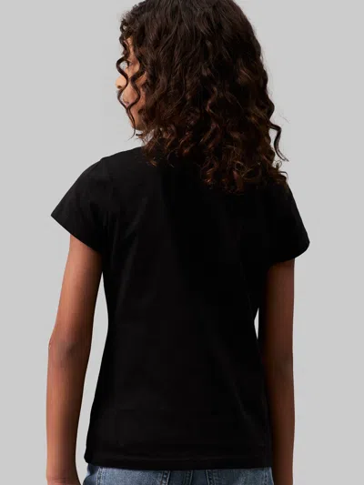 Calvin Klein Girls Monogram Logo T-shirt 10 Years Black By Childsplay Clothing In Black