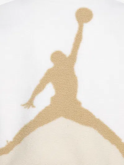 Jordan Girls Jumpman Sherpa Jacket In Ivory