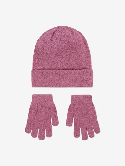 Nike Girls Twinkle Cozy Apex 2 Piece Beanie Set In Pink