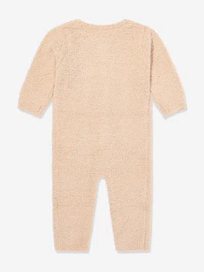 7am Enfant Baby Fuzzy Long Sleeve Romper In Beige
