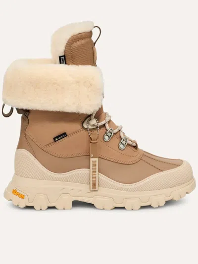 Ugg Adirondack Wool Blend Ankle Boot In Beige