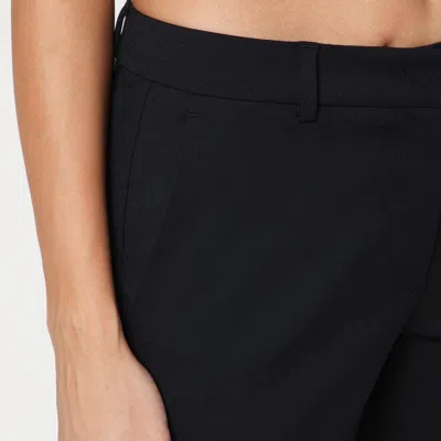 Quelledue Black Wool Blend Slim Trousers