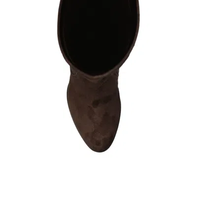 Sergio Rossi Brown Leather Boots With Block Heel