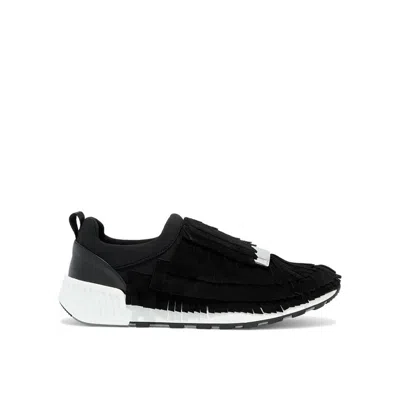 Sergio Rossi Luxury Sr1 Running Sneakers With Textured Fringe
