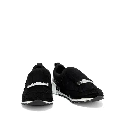 Sergio Rossi Luxury Sr1 Running Sneakers With Textured Fringe