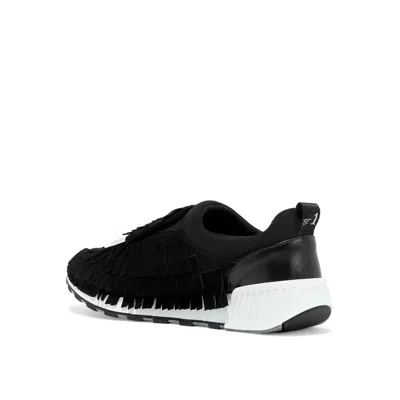 Sergio Rossi Luxury Sr1 Running Sneakers With Textured Fringe
