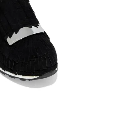 Sergio Rossi Luxury Sr1 Running Sneakers With Textured Fringe