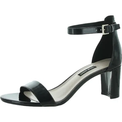 NINE WEST PRUCE 3 WOMENS PATENT ANKLE STRAP DRESS SANDALS 