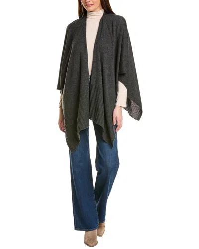 Forte Cashmere Featherweight Cashmere Ruana In Grey