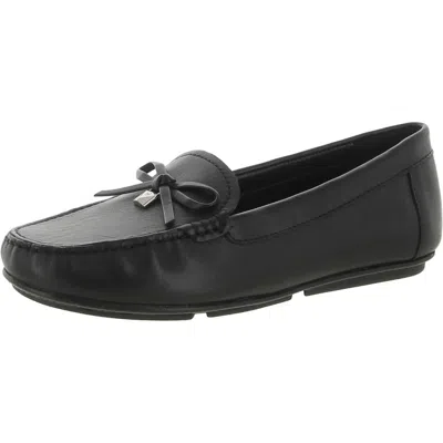 Michael Michael Kors Juliette Moc Womens Leather Loafers In Black