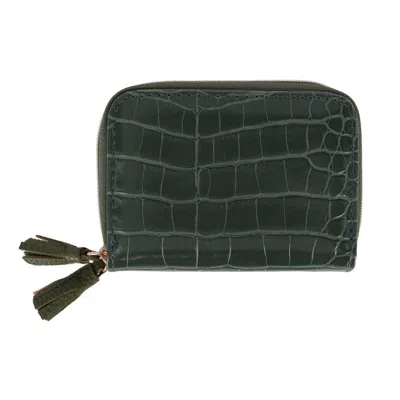 Julia Buxton Women's Stylish Colored Multi Card Case Wizard Wallet In Green