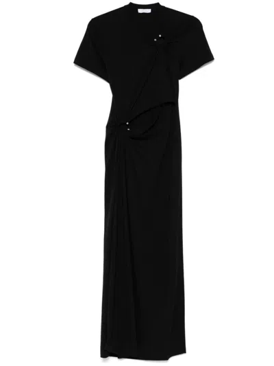 Shop Rabanne Robe Jersey In Black