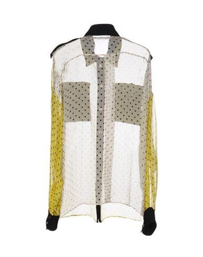 Shop Emanuel Ungaro Woman Shirt Yellow Size 8 Silk, Acetate, Rayon