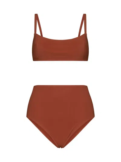 Lido Unidici High-waisted Bikini In Brown
