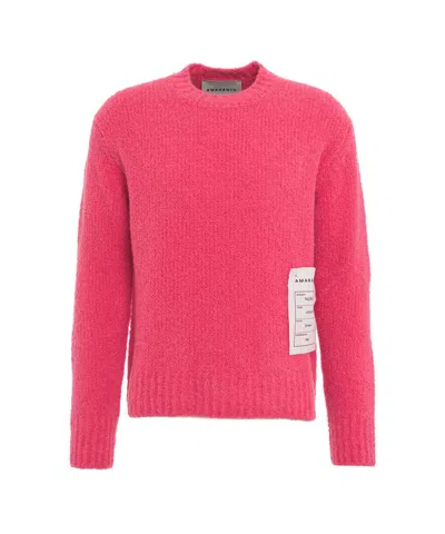 Amaranto Knit Sweater In Alpaca Blend In Red