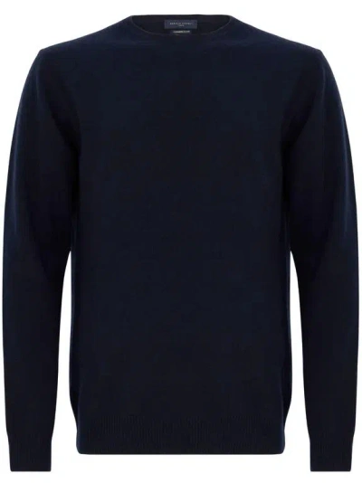 Daniele Fiesoli Wool And Cashmere Crewneck Sweater In Blue