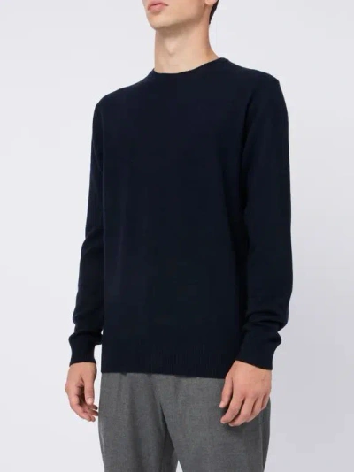 Daniele Fiesoli Wool And Cashmere Crewneck Sweater In Blue