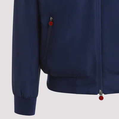 Kiton Long-sleeved Bomber Jacket In Blue