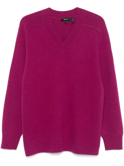 Theory Fine-knit Sweater In Sjm Wildflower