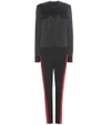 Haider Ackermann Jumpsuit With Contrast Red Stripe In Shiey Llack