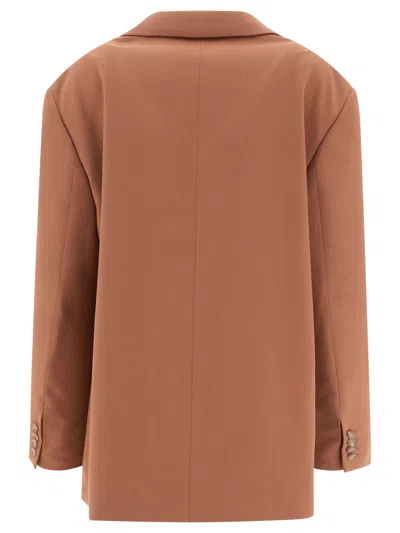 Acne Studios Single-breasted Blazer Jackets Brown