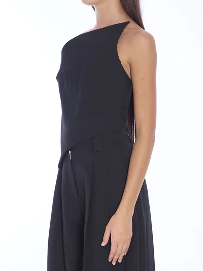 Alexander Wang Asymmetric Strapless Wool Top