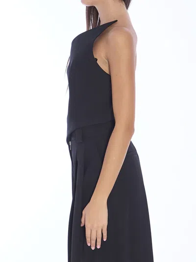 Alexander Wang Asymmetric Strapless Wool Top