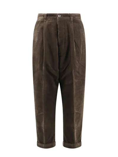 Ami Alexandre Mattiussi Ami Paris Grey Corduroy Wide-leg Trousers Ami Paris