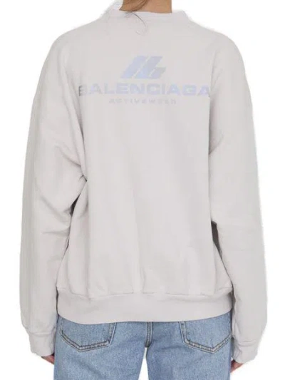 Balenciaga Activewear Logo Print Sweatshirt