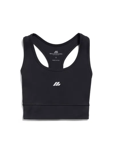 Balenciaga Sporty Reflective Logo Top Tops Black