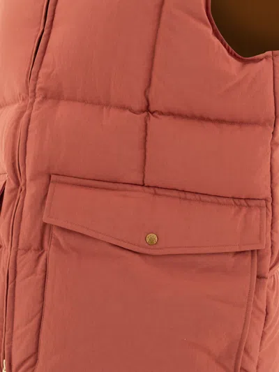 Beams Plus Oxford Nylon Sleeveless Down Jacket In Animal Print