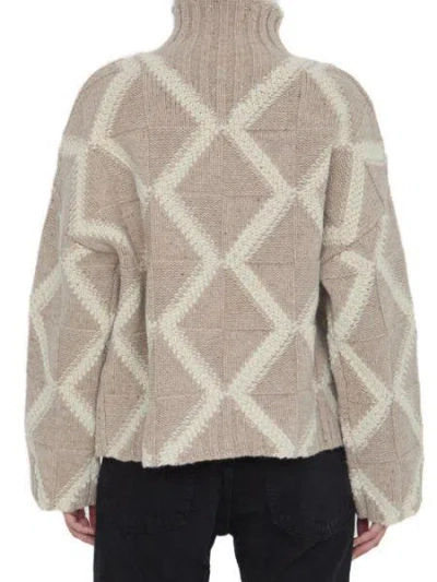 Bottega Veneta Argyle Intarsia-knit Wool Turtleneck Sweater