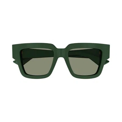 Bottega Veneta Engraved Logo Acetate Square Sunglasses