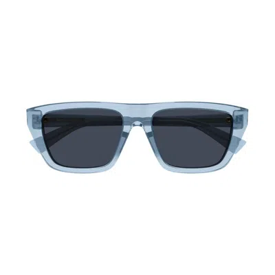 Bottega Veneta Bold Triangle Stud Squared Sunglasses, 54mm
