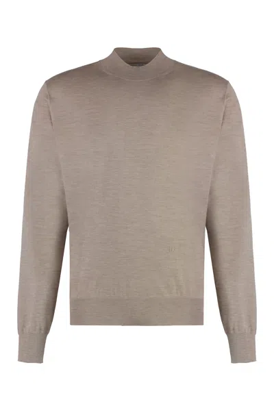 Bottega Veneta Lightweight Cashmere Crew-neck Sweater With Ribbed Knit In Neutral