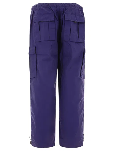 Brain Dead Flight Logo-patch Trousers In Blue
