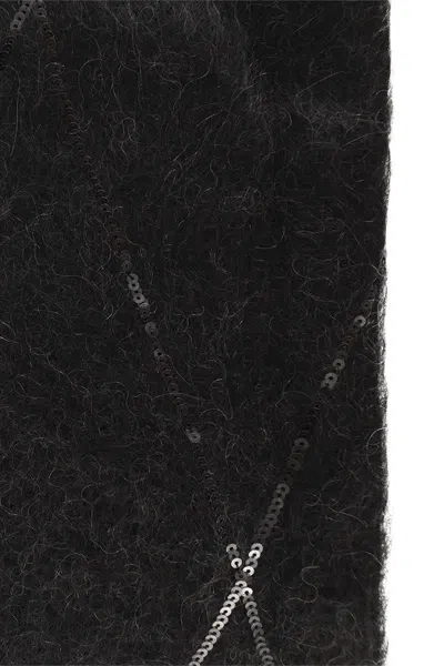 Brunello Cucinelli Luminous Diamond-pattern Scarf With Micro-sequins 66 X 218 Cm