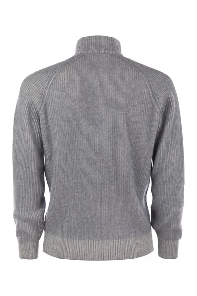 Brunello Cucinelli High-neck Cashmere Cardigan
