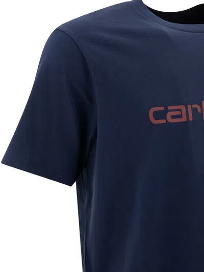 Carhartt Script T-shirts Blue