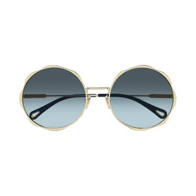 Chloé Womens Ch0184s Round-frame Metal Sunglasses Gold