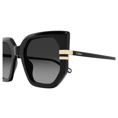 Chloé Womens Ch0240s Square-frame Acetate Sunglasses Black