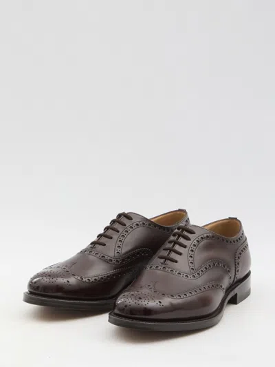 Church's Oxford Brogue Burwood In Brushed Calfskin
