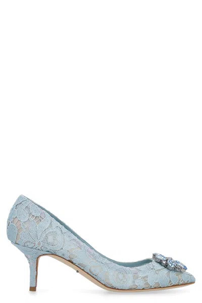 Dolce & Gabbana Court Shoe In Taormina Lace With Crystals