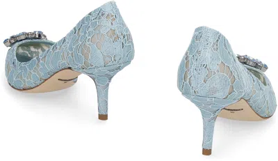 Dolce & Gabbana Court Shoe In Taormina Lace With Crystals
